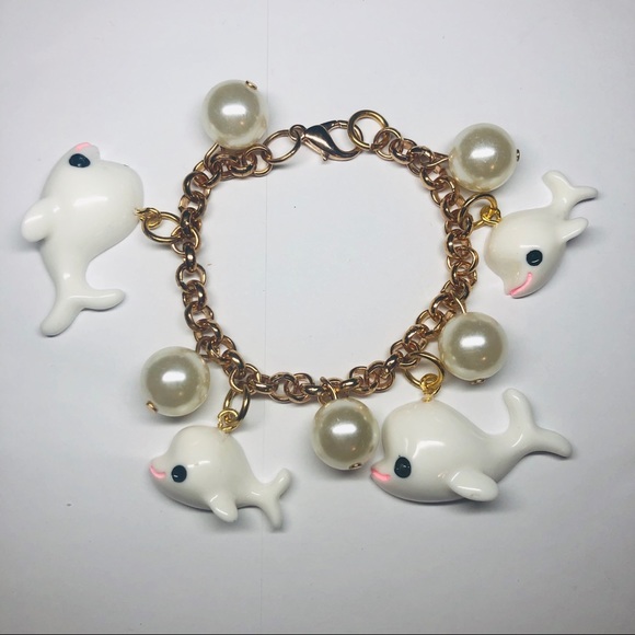 nice vs naughty Other - Whale white mom baby charm bracelet pearl kids